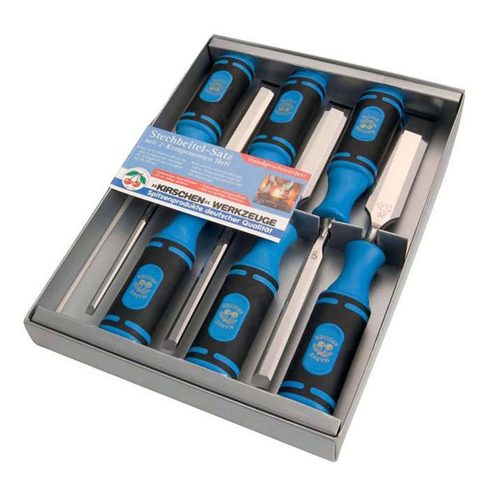 Stechbeitelsatz 6-teilig - Breite 6 bis 26mm - Kirschen