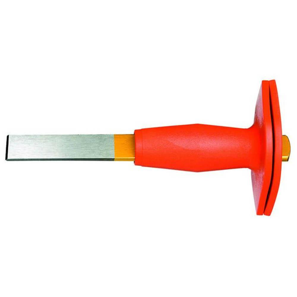 Schlitzmeißel - flachoval - mit Handschutzgriff 108 UNI - Länge 240 mm - CrMoV7-Stahl