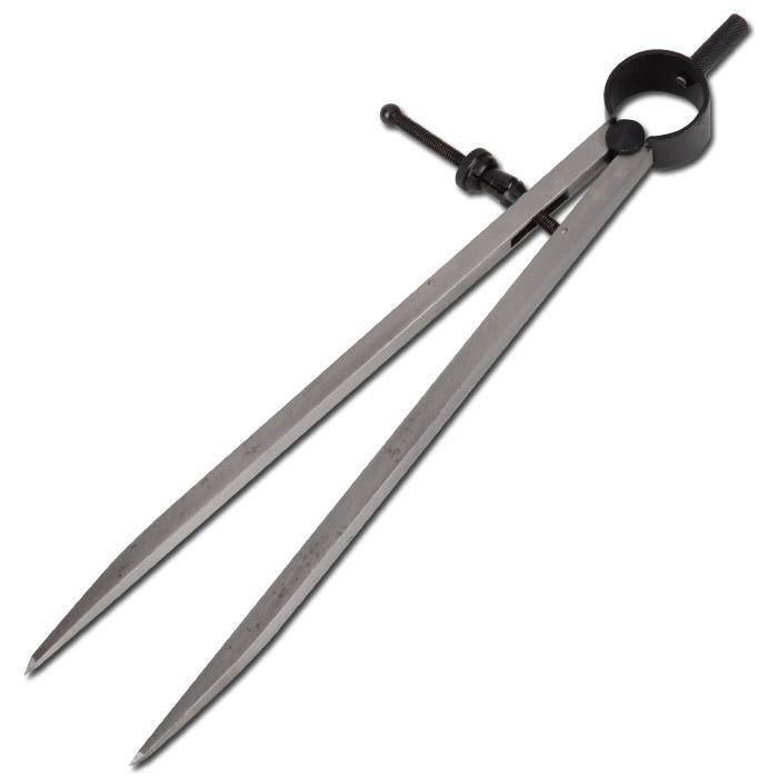 Präzisions-Federzirkel - mit Schnellspannmutter - Schenkellänge 150 mm - Öffnungsweite 300 mm