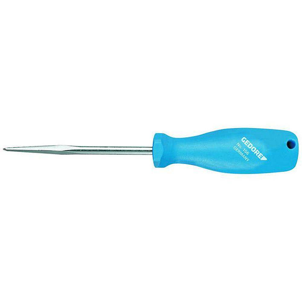 Vierkant-Ahle - blauer Griff mit Aufhängeloch - Länge 100 mm
