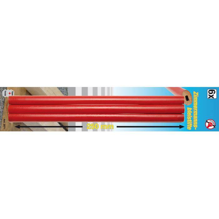 Zimmermannsbleistifte - Länge 25 cm - 6-tlg.