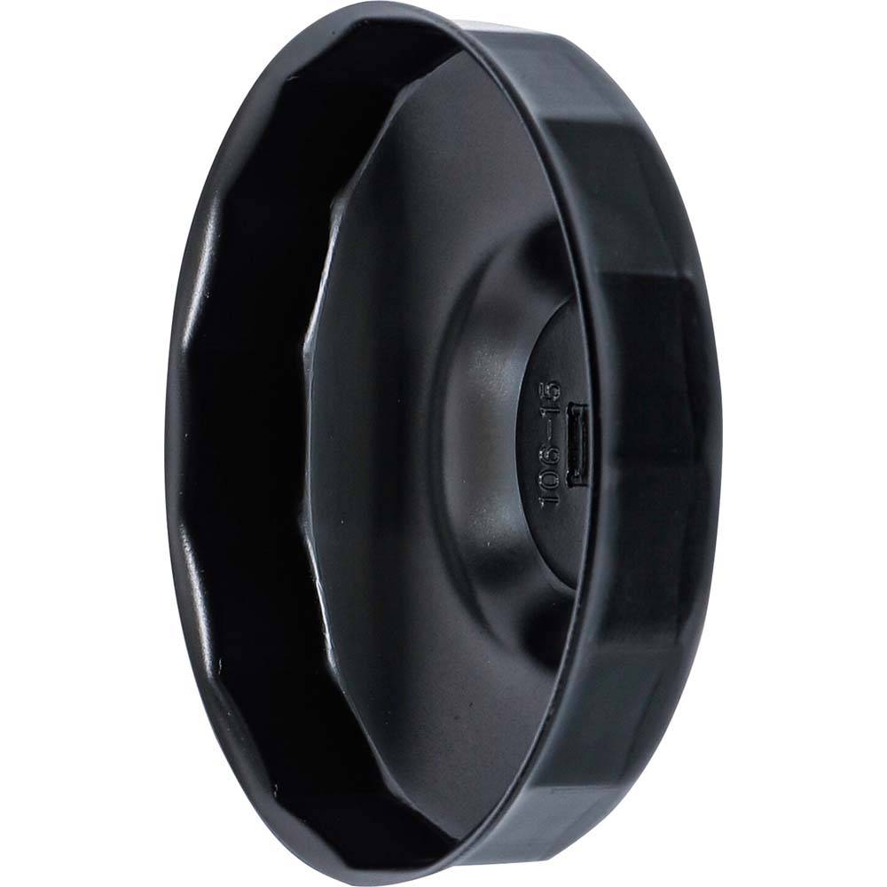 Ölfilterkappe - Größe 106 mm x 15-Kant - 10 mm (3/8") 4-kant Antrieb - passend für Fiat Ducato