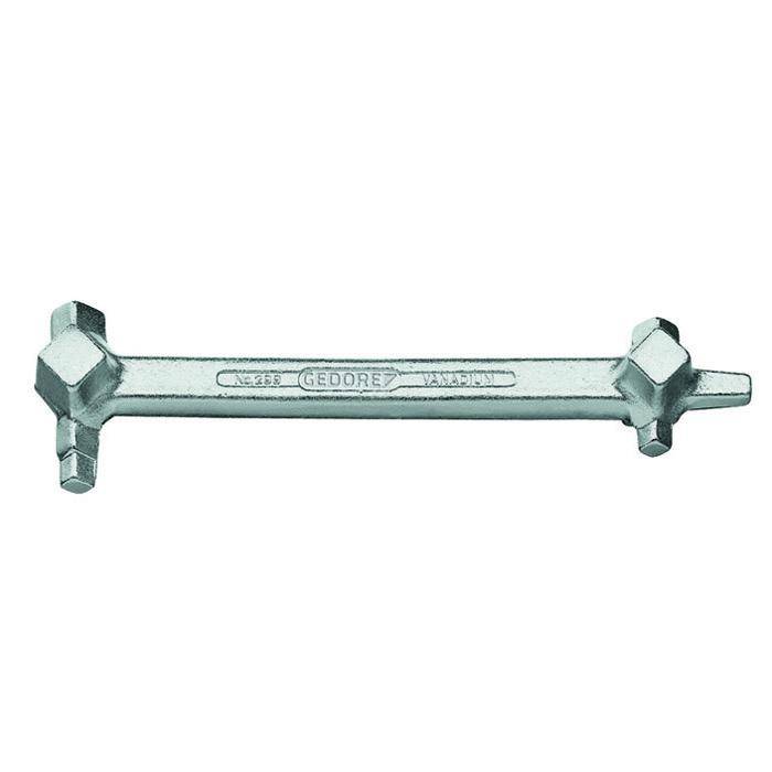 Zapfenschlüssel - 9 gängige Vierkanten - Länge 220 mm - GEDORE Vanadium-Stahl 31CrV3