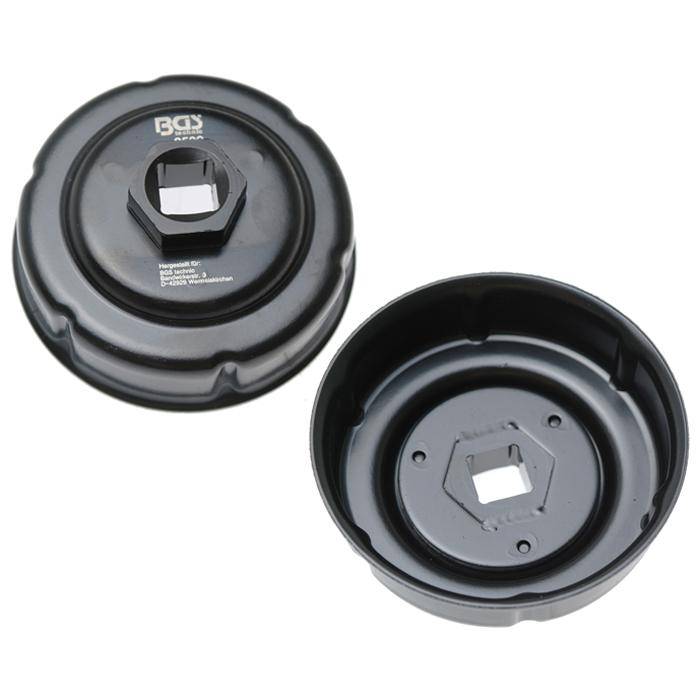 Ölfilterkappe - 76 mm mit 6-Rillen - Antrieb 1/2 " und 24 mm Sechskant
