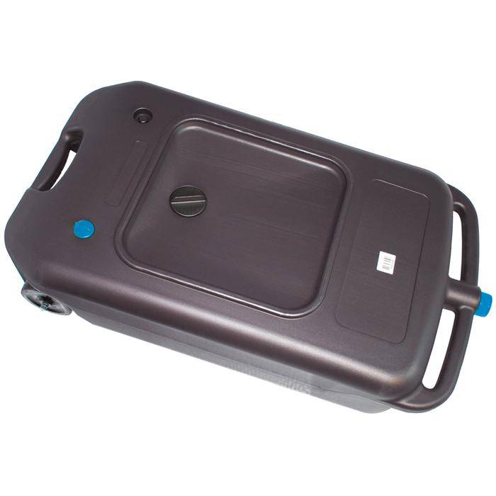 Öl-Auffangkanister - mit Ausgießer - Höhe 200 mm - 40 Liter - fahrbar