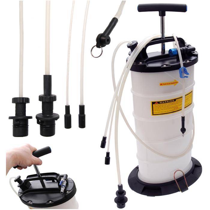 Druckluft-Bremsenentlüfter und Ölabsauggerät - 7,5 l Behälter