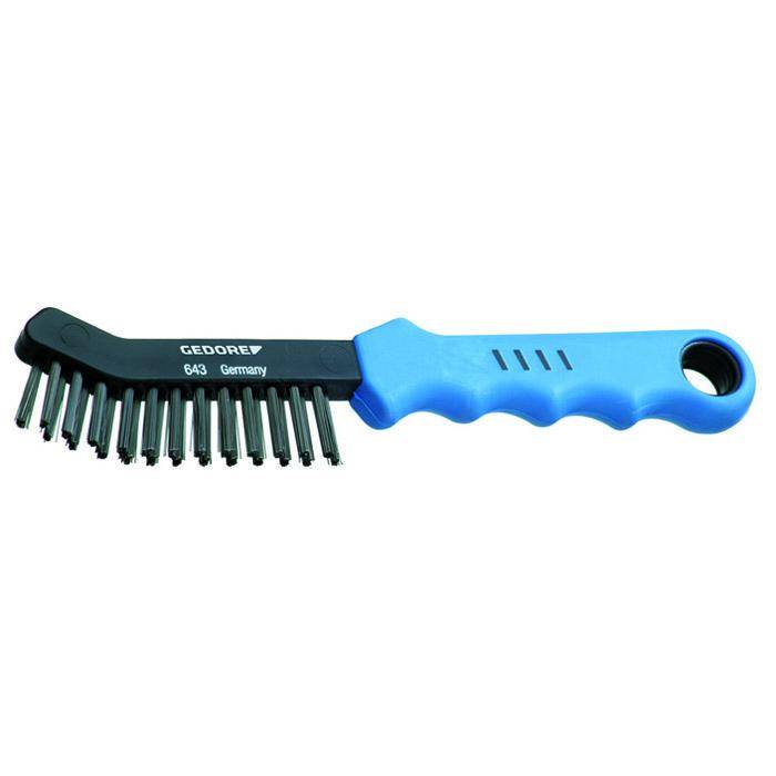 Bremssattelbürste - mit blauem Kunststoffgriff - Länge 225 mm