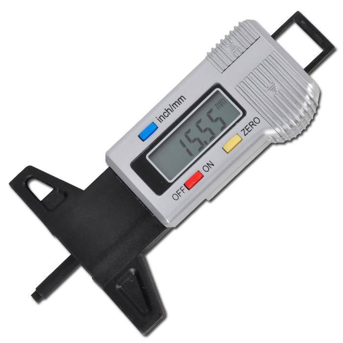 Reifenprofil-Messlehre digital - Messbereich 0-28 mm - Batterie inklusive