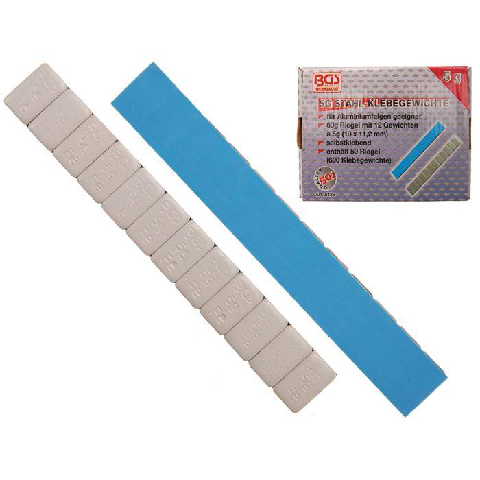Auswucht Klebegewichte - selbstklebend - 12 x 5g - 50-tlg.