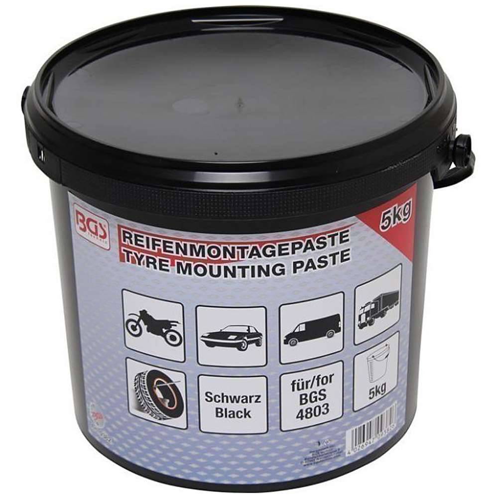 Reifenmontagepaste - Farbe Schwarz - nicht für Runflat Reifen - 5 kg Eimer