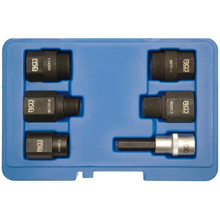 Injektoren-Demontagesatz - CRO-MO-Stahl - M14 x 1,0 bis M27 x 1,0 - 6-tlg.