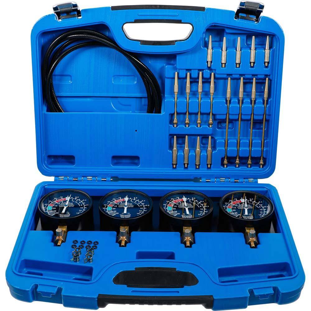 Synchron-Testgerät - für Vergaser - 0-14 PSI - 25-teilig