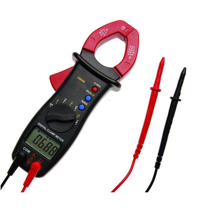 Digital-Multimeter - mit Zange - AC/DC - 400mV-600V - 100mA-400A -CAT II