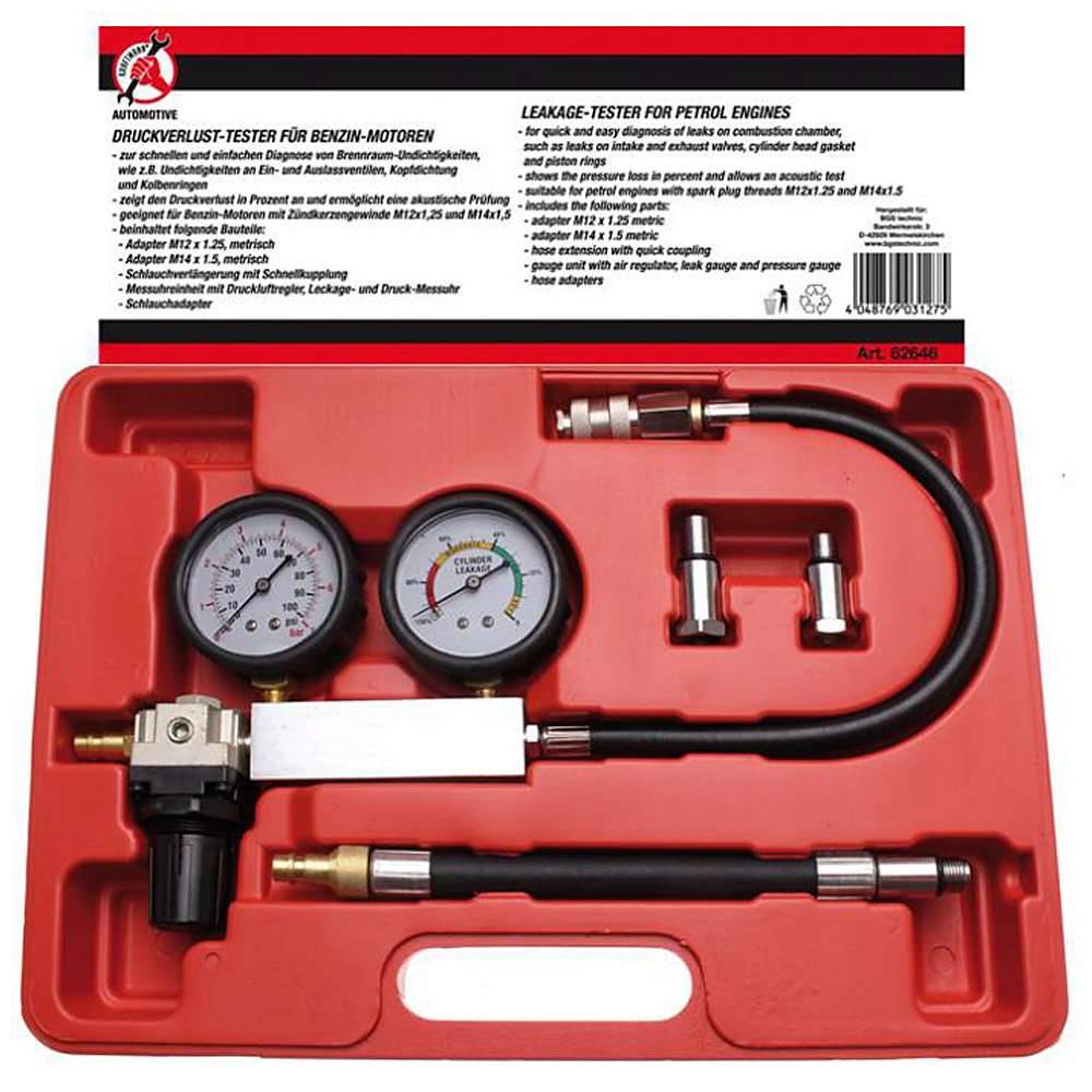Motor Druckverlust Tester - zur Diagnose von Brennraum-Undichtigkeiten