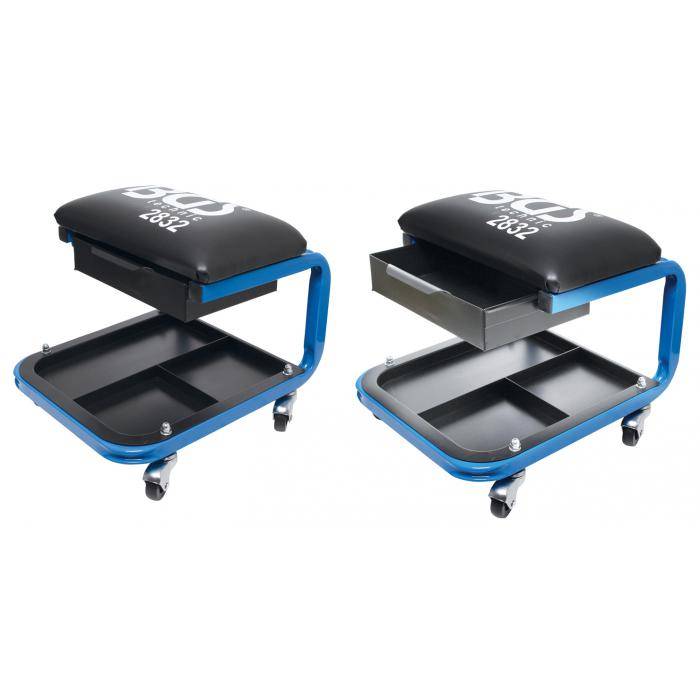 Werkstatt-Sitz - mit Schublade und Rollen - max. Belastbarkeit 90 kg