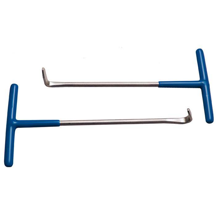 Auspuffgummi-Haken-Satz - tauchbeschichtete T-Griffe - 2-tlg.