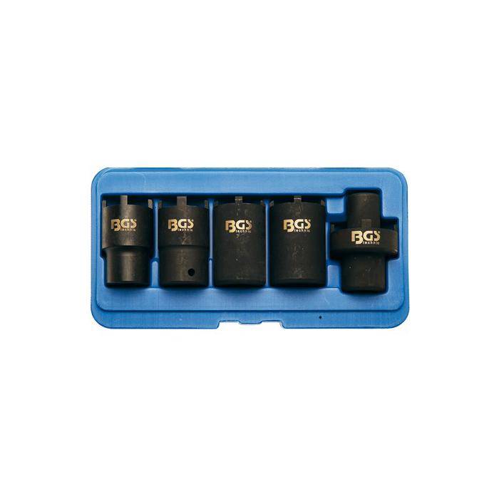 Nutmuttern-Einsatz-Satz - für Mercedes Differenzial-, Getriebe- und Hinterachswellenflansch - 5-tlg.