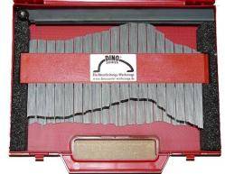 2 Konturenschablonen mit je 200 mm Stahlnadeln - 1 Stück Stellwinkel/Gelenk im Koffer - 400 mm (2x200 mm)