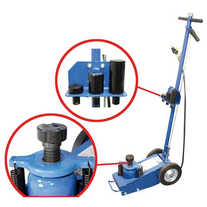 Lufthydraulischer Wagenheber - 22 Tonnen - fahrbar - 1/4" NPT