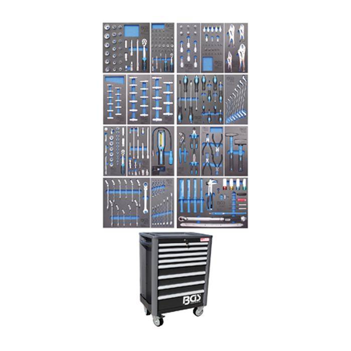 Werkstattwagen - Profi Exclusive - mit 259 Werkzeugen - 19 Einlagen