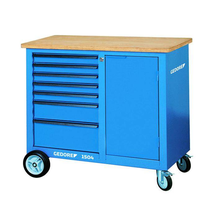 Rollwerkbank - fahrbare Werkbank - 7 Schubfächer - Gesamttragkraft 700 kg