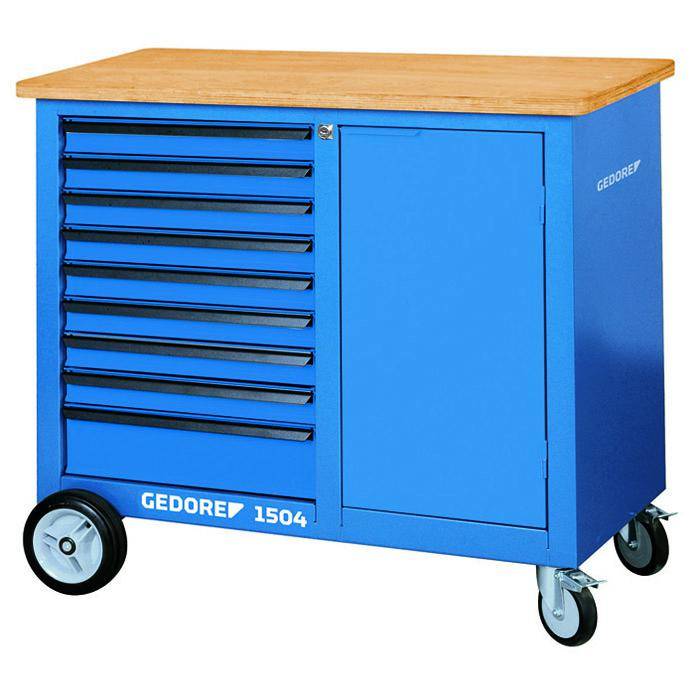 Rollwerkbank - fahrbare Werkbank - 9 Schubfächer - Gesamttragkraft 700 kg