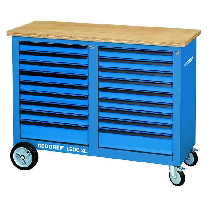 Rollwerkbank - fahrbare Werkbank - extra breit - 18 Schubfächer - Gesamttragkraft 700 kg