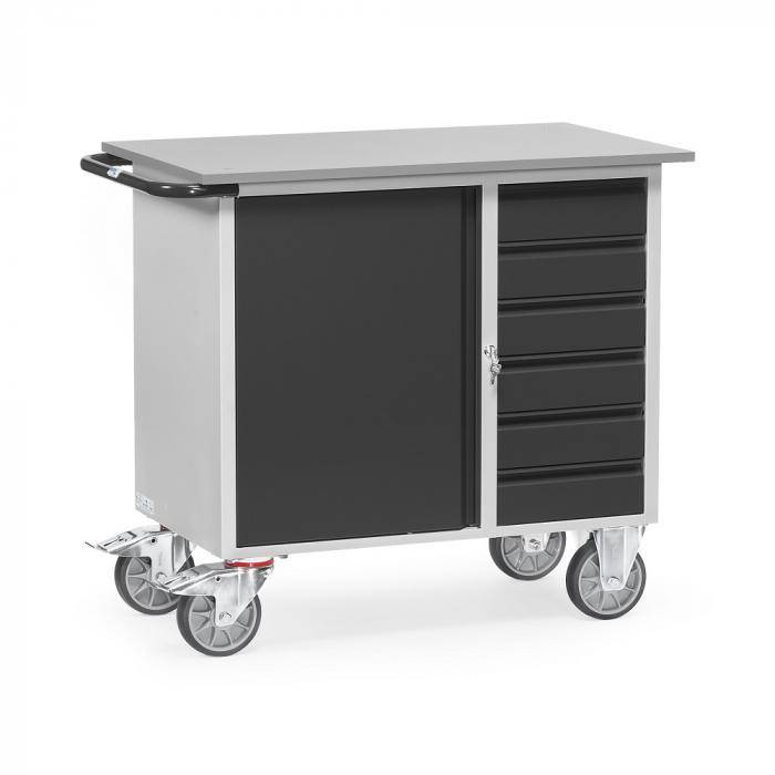 Werkstattwagen - mit 1 Schrank und 4 Schubladen