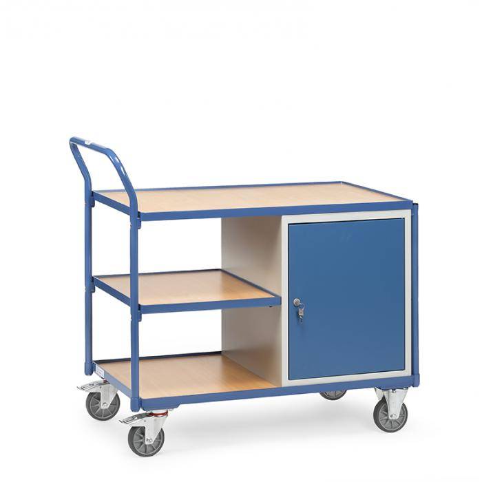 Tischwagen - mit 1 Schrank und 3 Ladeflächen - 300 kg