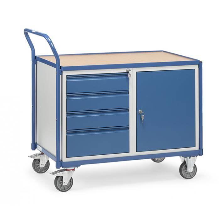 Tischwagen - mit 1 Schrank und 4 Schubladen