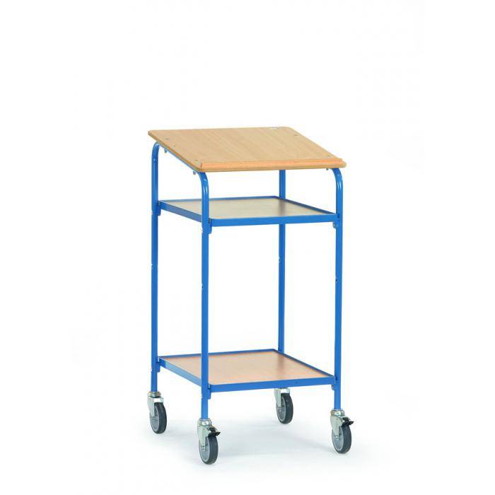 Rollpult - mit Schreibfläche und 2 Ablageböden