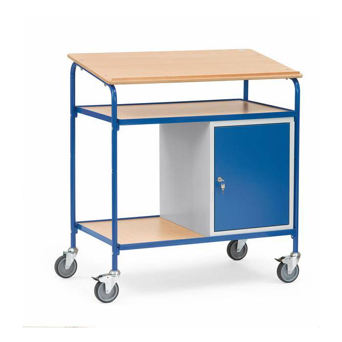 Rollpult - mit Schreibfläche und Stahlschrank - 100 kg