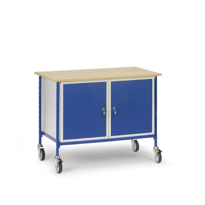 Rolltisch - mit Tischfläche und 2 Stahlschränken