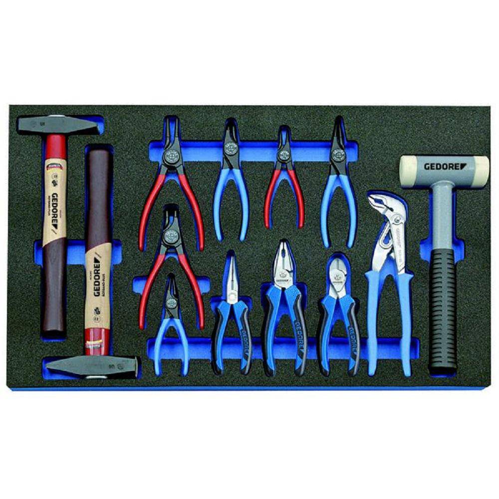 Werkzeugsortiment - in Check-Tool-Modul - 3K Griffe - 13-tlg