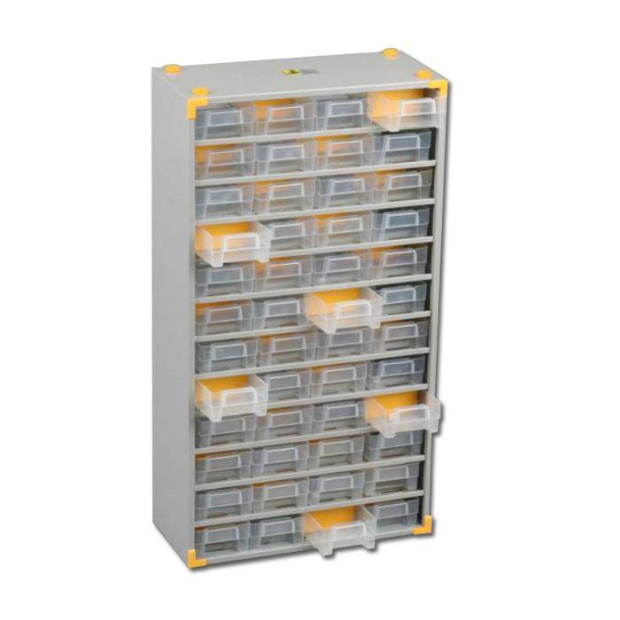 Metall-Kleinteilemagazin VarioPlus Metall 73 - mit 48 Schubladen - Außenmaße (B x T x H) 300 x 140 x 565 mm