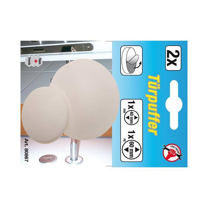 Wandpuffer / Türpuffer - Druchmesser 40 und 60 mm - 2-tlg.