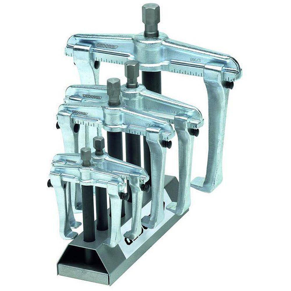 Abzieher-Set mit Ständer - 5-teilig - bis 7,5 t Zugkraft - bis 200 mm Spanntiefe