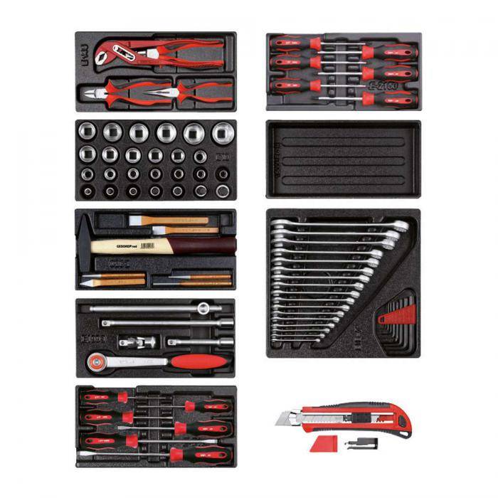GEDORE red Werkzeugsatz - in Schaumstoffmodulen - 81-teilig