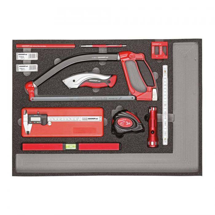 GEDORE red Mess- und Schneidwerkzeuge-Satz - im 3/3 Schaumstoffmodul - 30-teilig
