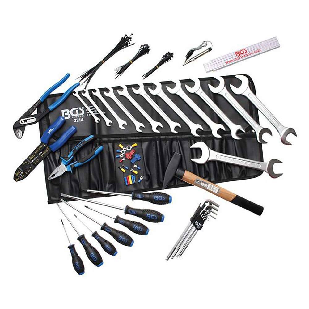 Werkzeugsortiment - in Rolltasche - CR-MO-Stahl - 270-tlg.