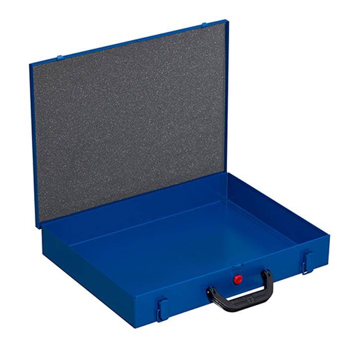 Metall-Kleinteilekoffer EuroPlus Pro M 44H-1 - Leerkoffer - Außenmaße Koffer (B x T x H) 440 x 370 x 70 mm