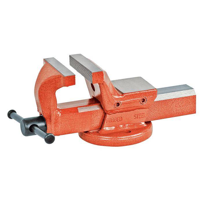 Parallel-Schraubstock- Farbe rot- Backenbreite 100mm- Spannweite 125mm