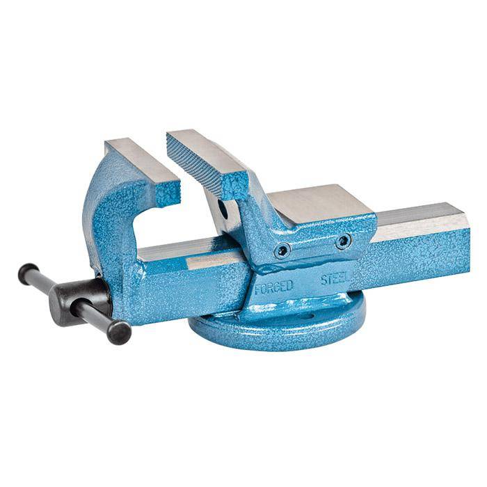 Parallel-Schraubstock- Farbe blau- Backenbreite 100mm- Spannweite 125mm-