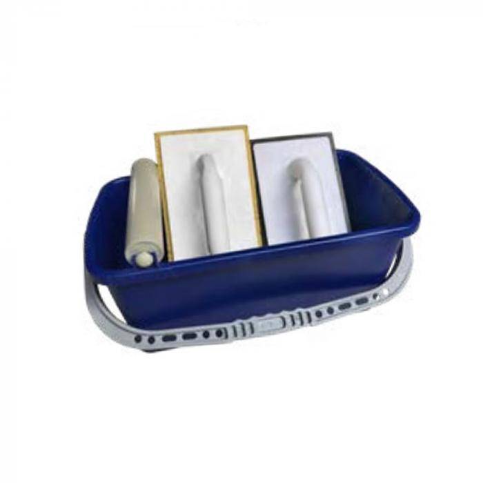 Fliesen-Waschset Basic - 12 l Eimer - Fliesenwaschbrett, Reibebrett - 280 x 140 mm