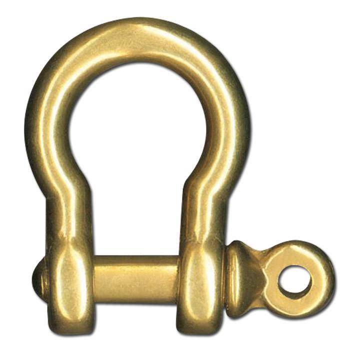 Schäkel - aus Messing - Steg-Ø 5 mm