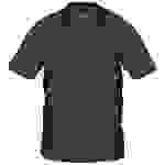 Polo-Shirt "GRANADA" - grau/schwarz - 100% Baumwolle (Piqué) - Größe L
