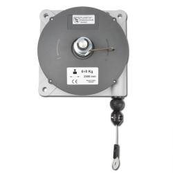 Ein quadratischer Spulenmechanismus mit der Kennzeichnung „6-8 kg