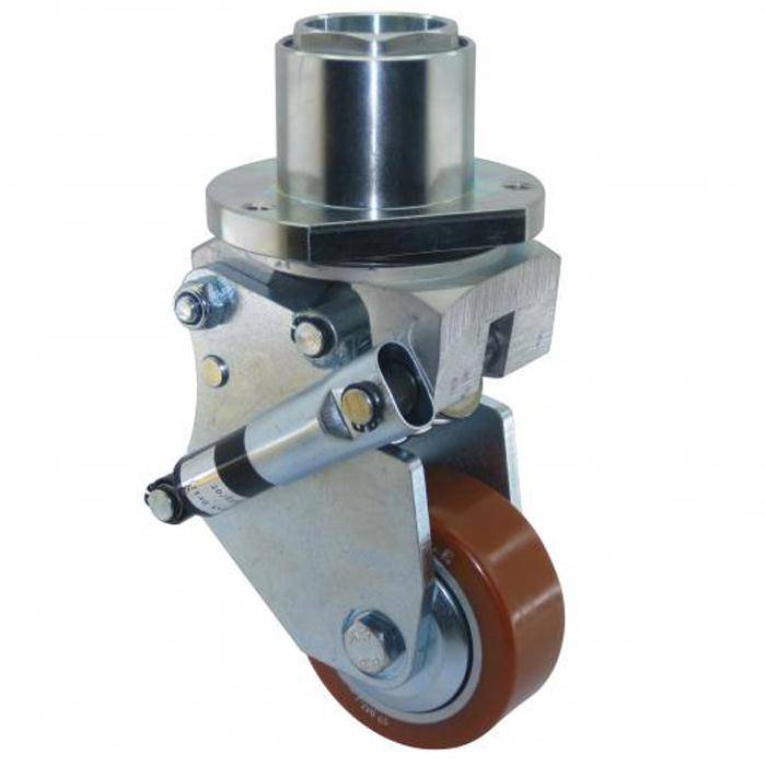 Stützrolle - für "Jungheinrich" - PU-Rad - Gussfelge - gefedert - Rad-Ø 100 mm - Radbreite 40 mm