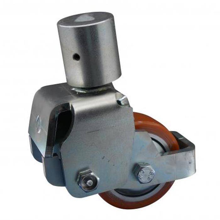 Stützrolle - für "Still/Wagner" - PU-Rad - Aluminiumfelge - Rad-Ø 100 mm - Radbreite 40 mm - Bauhöhe 141 mm