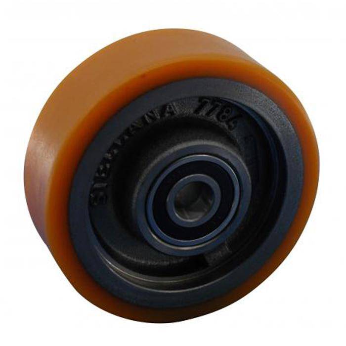 Stützrad - für "BT/Toyota" - PU-Rad - Gussfelge - Rad-Ø 150 mm - Radbreite 50 mm - Achsloch-Ø 20 mm